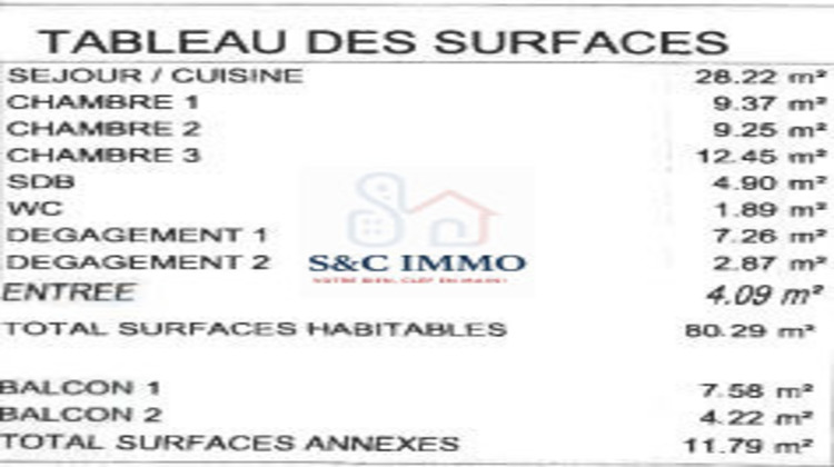 Ma-Cabane - Vente Appartement Émerainville, 80 m²