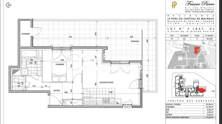 Ma-Cabane - Vente Appartement Émerainville, 51 m²