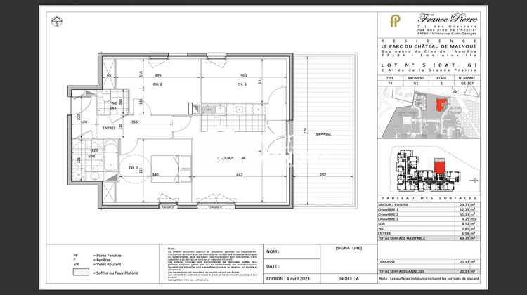 Ma-Cabane - Vente Appartement Émerainville, 69 m²