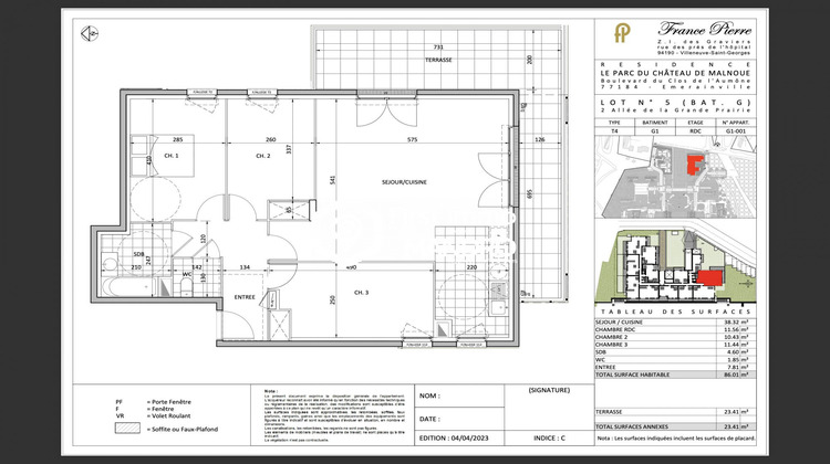 Ma-Cabane - Vente Appartement Émerainville, 86 m²