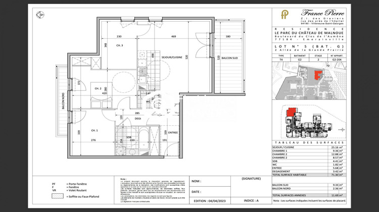 Ma-Cabane - Vente Appartement Émerainville, 71 m²