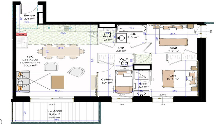 Ma-Cabane - Vente Appartement AIME, 68 m²