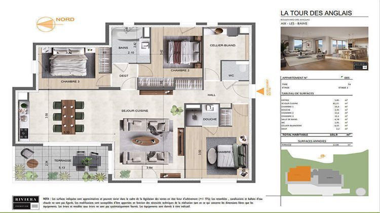 Ma-Cabane - Vente Appartement AIX-LES-BAINS, 101 m²