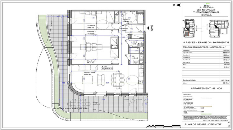 Ma-Cabane - Vente Appartement AIX-LES-BAINS, 103 m²