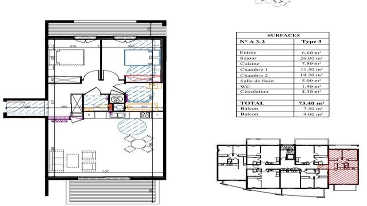 Ma-Cabane - Vente Appartement AJACCIO, 73 m²