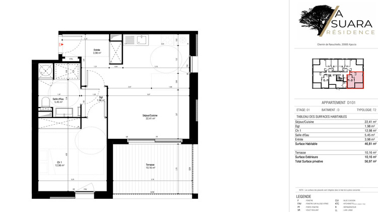 Ma-Cabane - Vente Appartement Ajaccio, 46 m²