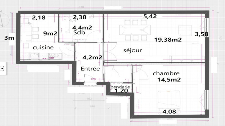 Ma-Cabane - Vente Appartement AMIENS, 54 m²