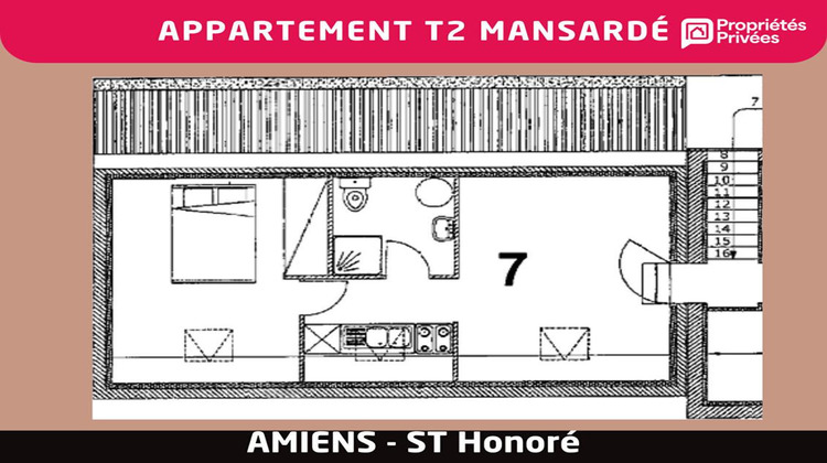 Ma-Cabane - Vente Appartement AMIENS, 21 m²
