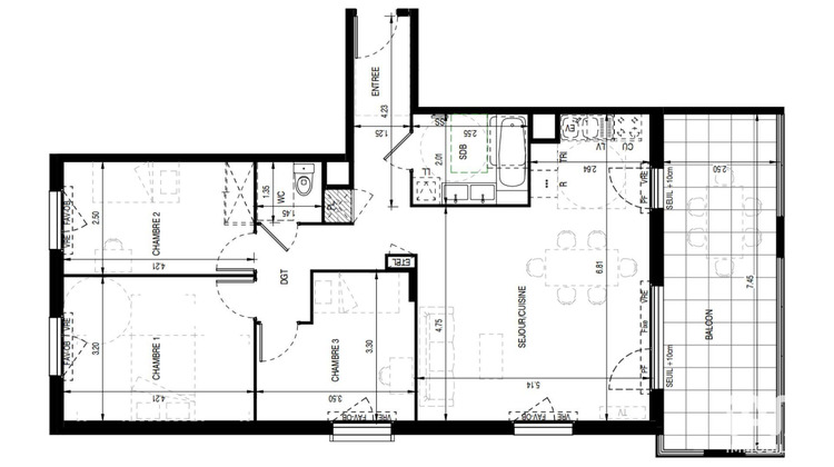 Ma-Cabane - Vente Appartement Andrézieux-Bouthéon, 81 m²