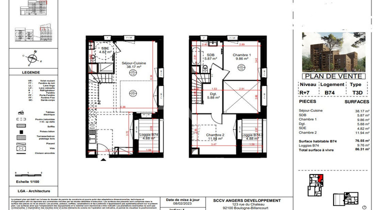 Ma-Cabane - Vente Appartement ANGERS, 76 m²