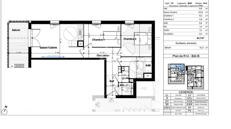 Ma-Cabane - Vente Appartement ANGERS, 61 m²