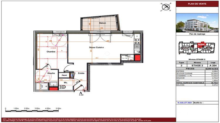 Ma-Cabane - Vente Appartement ANGERS, 46 m²