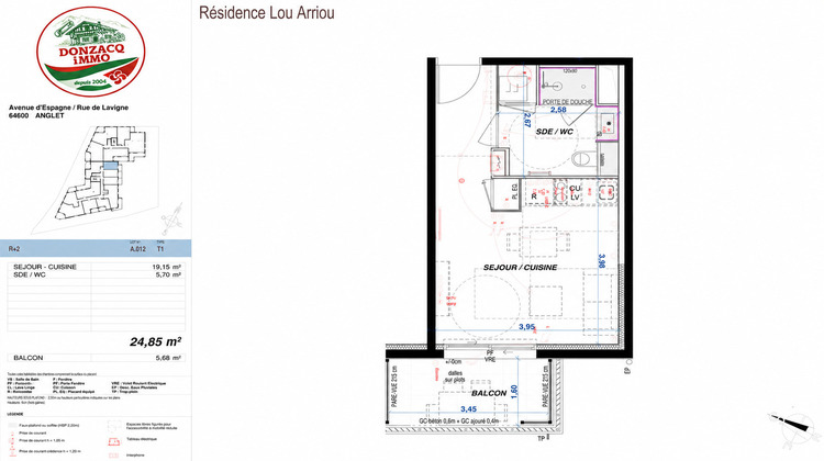 Ma-Cabane - Vente Appartement ANGLET, 25 m²