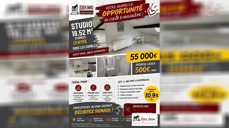 Ma-Cabane - Vente Appartement Angoulême, 28 m²