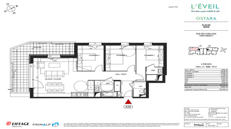 Ma-Cabane - Vente Appartement ANNECY-LE-VIEUX, 83 m²