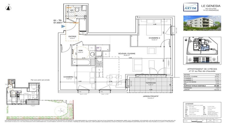 Ma-Cabane - Vente Appartement ANNEMASSE, 68 m²