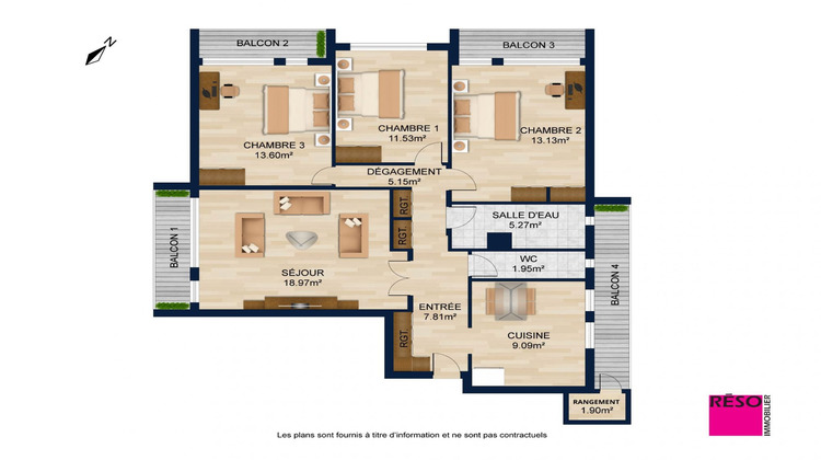 Ma-Cabane - Vente Appartement Annemasse, 86 m²