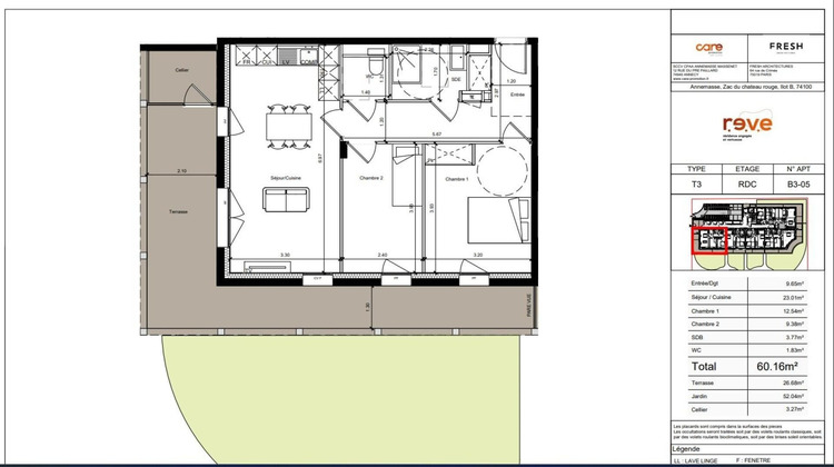 Ma-Cabane - Vente Appartement Annemasse, 60 m²