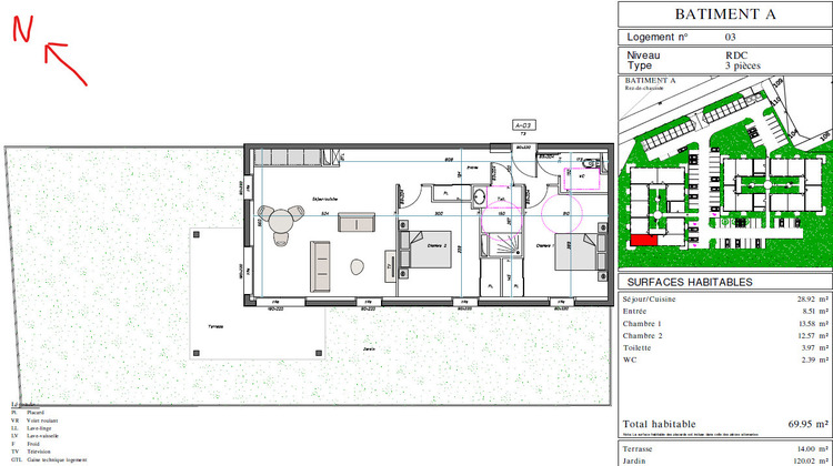 Ma-Cabane - Vente Appartement Aressy, 69 m²