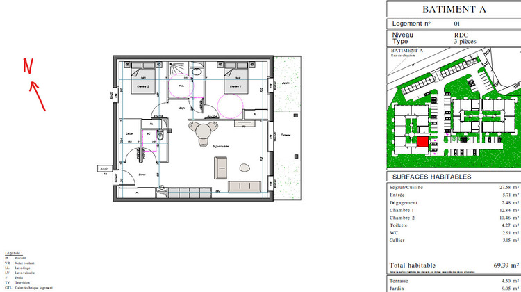 Ma-Cabane - Vente Appartement Aressy, 69 m²