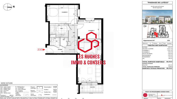 Ma-Cabane - Vente Appartement Argenteuil, 64 m²