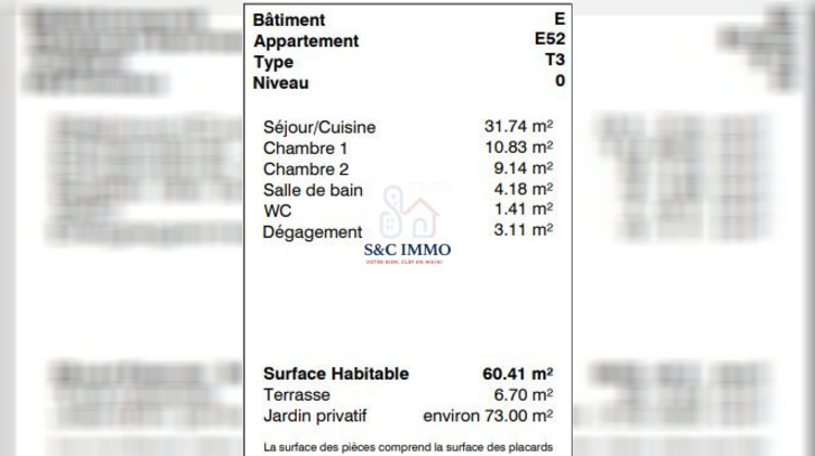 Ma-Cabane - Vente Appartement Arpajon, 60 m²