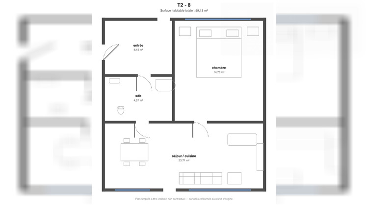 Ma-Cabane - Vente Appartement Arques-la-Bataille, 60 m²