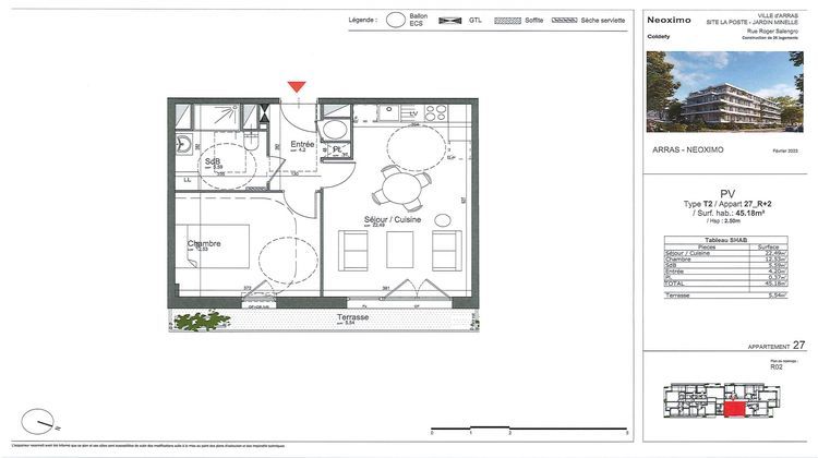 Ma-Cabane - Vente Appartement Arras, 45 m²