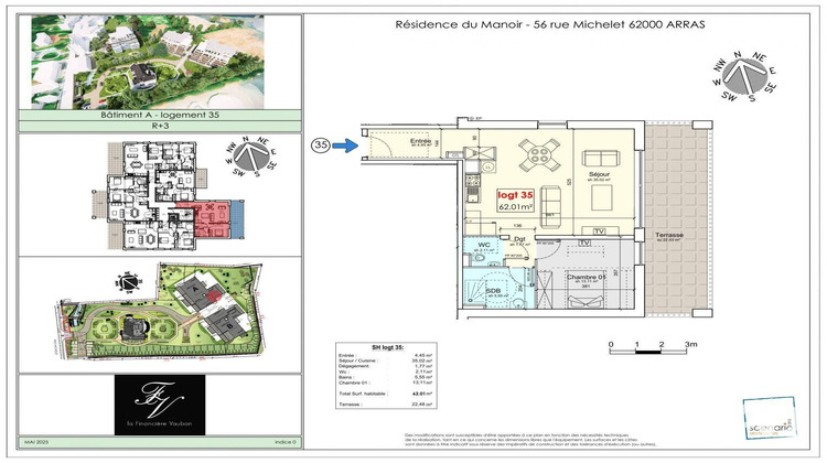 Ma-Cabane - Vente Appartement Arras, 62 m²