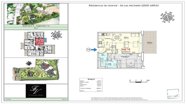 Ma-Cabane - Vente Appartement Arras, 53 m²