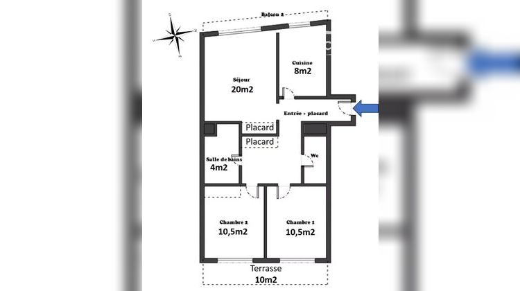 Ma-Cabane - Vente Appartement Asnières-sur-Seine, 63 m²