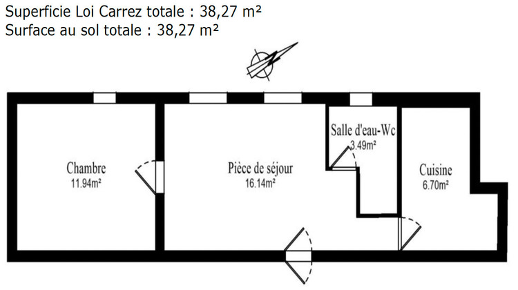 Ma-Cabane - Vente Appartement ASNIERES-SUR-SEINE, 38 m²
