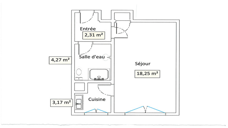 Ma-Cabane - Vente Appartement ASNIERES-SUR-SEINE, 28 m²