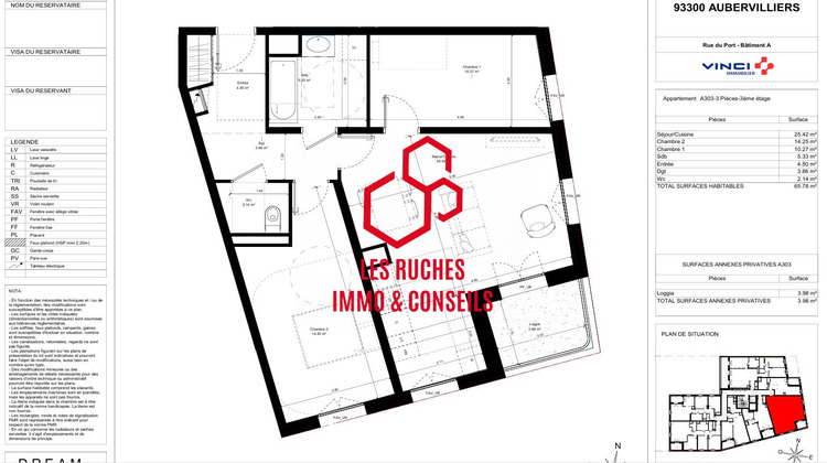 Ma-Cabane - Vente Appartement Aubervilliers, 65 m²