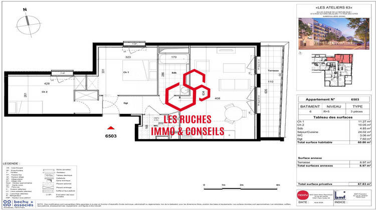 Ma-Cabane - Vente Appartement Aubervilliers, 60 m²