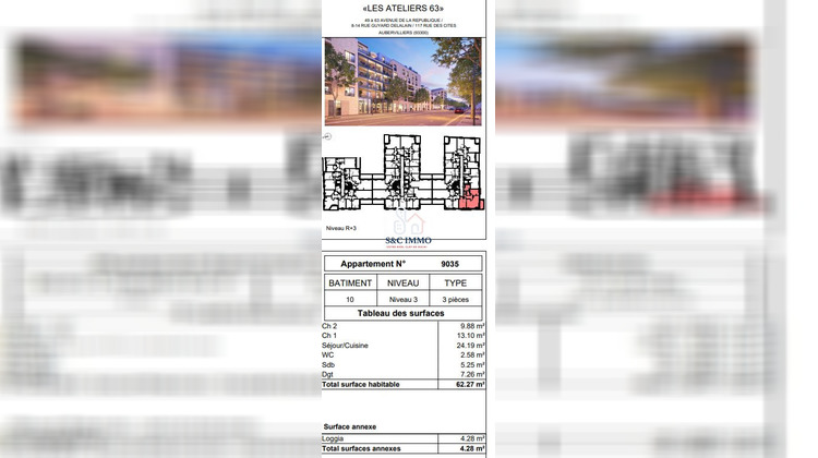 Ma-Cabane - Vente Appartement Aubervilliers, 62 m²