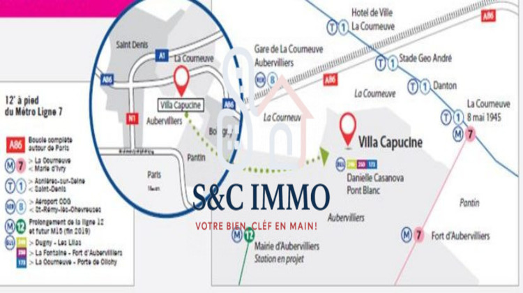 Ma-Cabane - Vente Appartement Aubervilliers, 70 m²