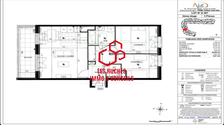 Ma-Cabane - Vente Appartement Aulnay-sous-Bois, 64 m²