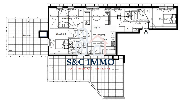 Ma-Cabane - Vente Appartement Aulnay-sous-Bois, 83 m²