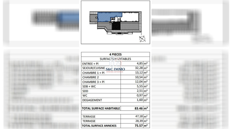 Ma-Cabane - Vente Appartement Aulnay-sous-Bois, 83 m²