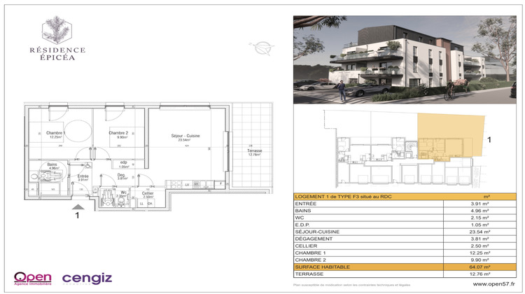 Ma-Cabane - Vente Appartement Aumetz, 64 m²