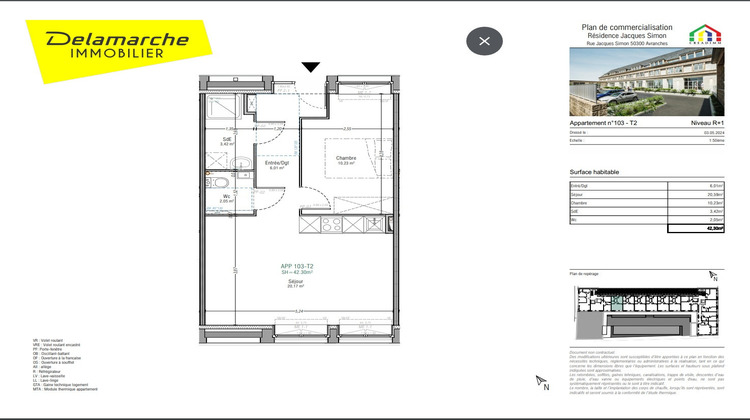 Ma-Cabane - Vente Appartement AVRANCHES, 42 m²