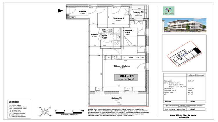 Ma-Cabane - Vente Appartement AVRILLE, 76 m²