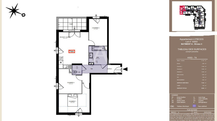 Ma-Cabane - Vente Appartement AVRILLE, 73 m²