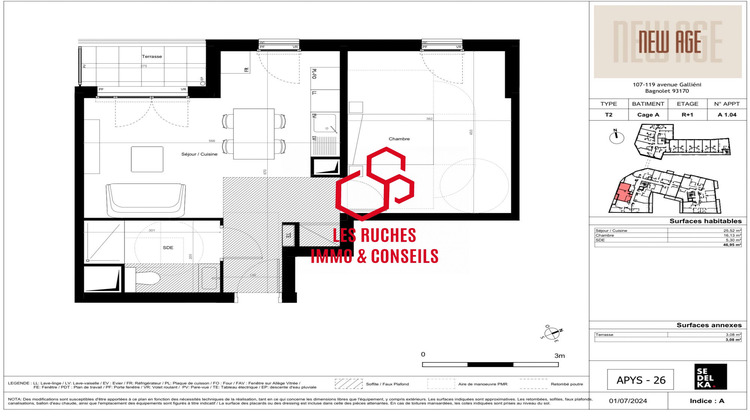 Ma-Cabane - Vente Appartement Bagnolet, 47 m²