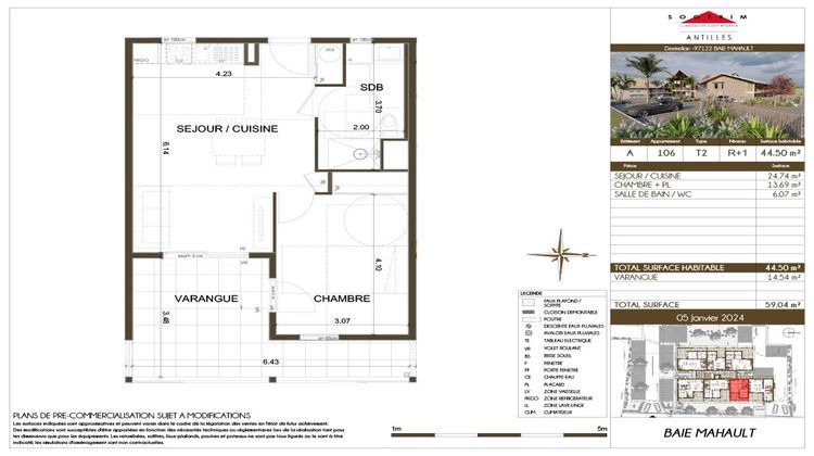 Ma-Cabane - Vente Appartement BAIE-MAHAULT, 44 m²