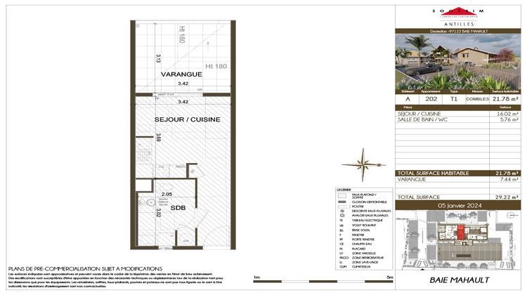 Ma-Cabane - Vente Appartement BAIE-MAHAULT, 22 m²