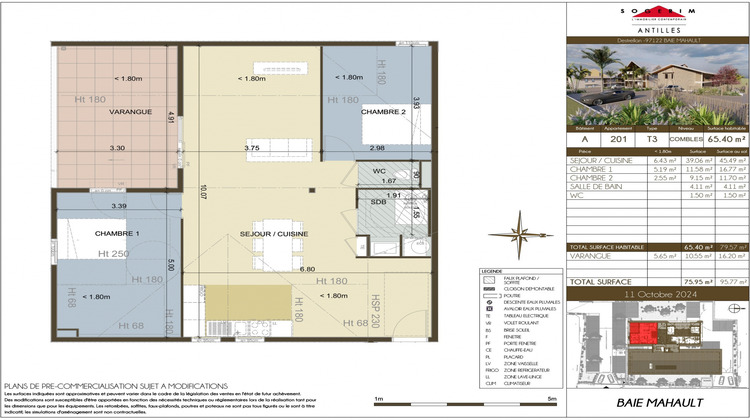 Ma-Cabane - Vente Appartement Baie-Mahault, 65 m²