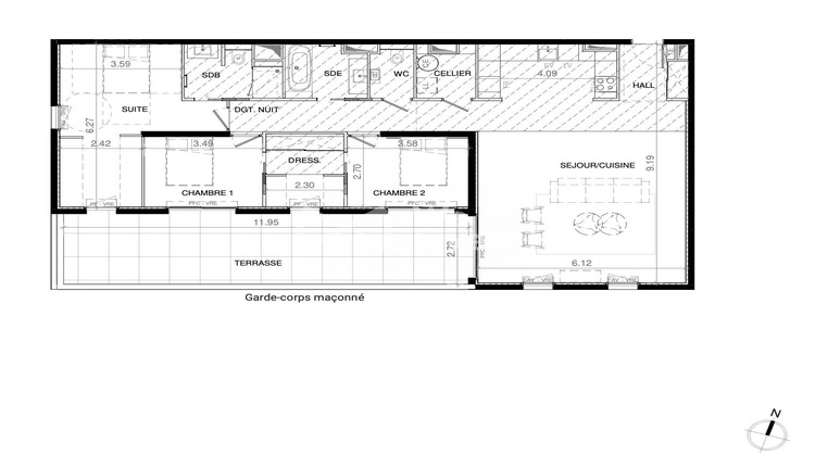 Ma-Cabane - Vente Appartement Baillargues, 126 m²