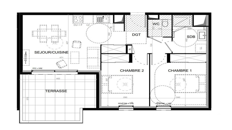 Ma-Cabane - Vente Appartement Baillargues, 61 m²